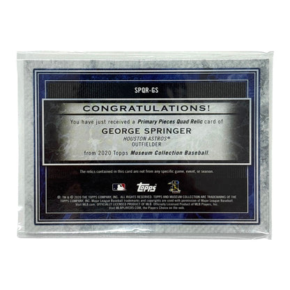 TOPPS MLBカード MUSEUM COLLECTION GEORGE SPRINGER HOUSTON ASTROS 37/75 #SPQR-GS 中古 IT1