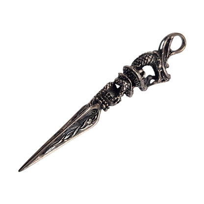 ZOCALO ソカロ ドラゴン ダガー ネックレス メンズ シルバー DARAGON DAGGER ペンダント 龍 ツイスト ロープチェーン シルバー 中古 T1