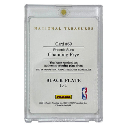 PANINI NBAカード NATIONAL TREASURES BLACK PLATE CHANNING FRYE PHOENIX SUNS 1/1 #69 中古 IT1