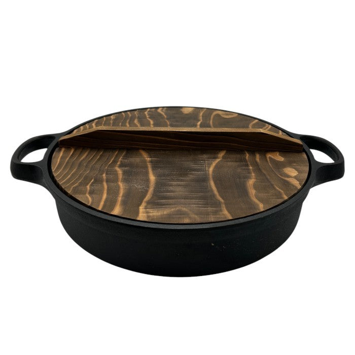 OIGEN 南部盛栄堂 南部鉄器 すき焼きぎょうざ鍋 26cm CA-004 鍋 調理器具 すき焼き鍋 ガス IH 直火 中古 W４