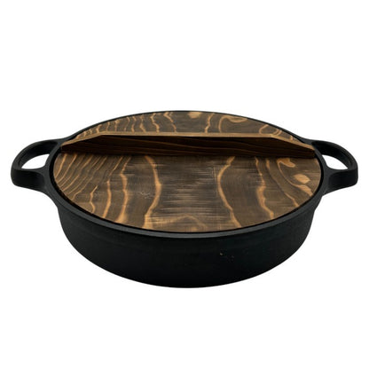 OIGEN 南部盛栄堂 南部鉄器 すき焼きぎょうざ鍋 26cm CA-004 鍋 調理器具 すき焼き鍋 ガス IH 直火 中古 W４