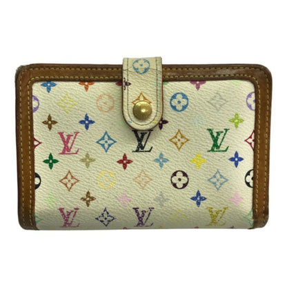 LOUIS VUITTON ルイヴィトン マルチカラー ポルトフォイユ ヴィエノワ 財布 レディース 2つ折り がま口 ホワイト M92987 中古 T1