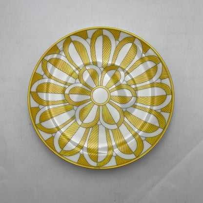 エルメス ソレイユ ドゥ エルメス デザートプレート No.2 ペア 046107P  皿 21cm ケーキ 幾何学模様 中古 R4