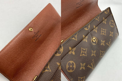 LOUIS VUITTON ルイヴィトン モノグラム ポシェットポルトモネクレディ 長財布 M61725 中古 D4