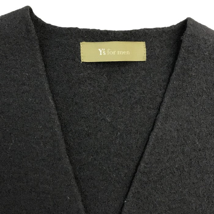 Y's for men ワイズ ベスト メンズ 秋冬 ニット メルトンウール ジレ ヨウジヤマモト ブラック 中古 T1