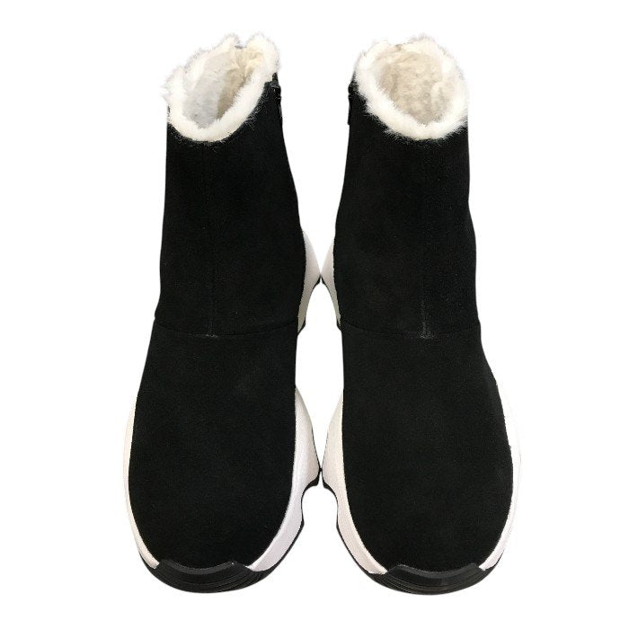 SOREL ソレル キネティック インパクト ショートブーツ レディース 秋冬 厚底 ファー Black/Sea Salt 22.5cm NL5196 中古 T1