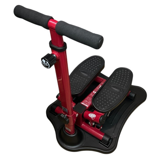 ショップジャパン 健康ステッパー ナイスデイ 専用ハンドル付き カウンターなし 有酸素運動 座りながら レッド NDS-1 shop Japan 家庭用 高齢者 中古 W４