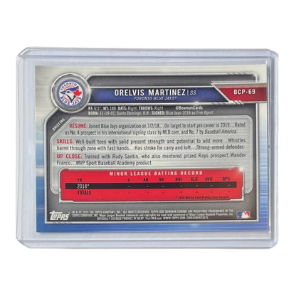 TOPPS MLBカード BOWMAN CHROME 1ST ORELVIS MARTINEZ TORONTO BLUE JAYS /125 #BCP-69 中古 IT2