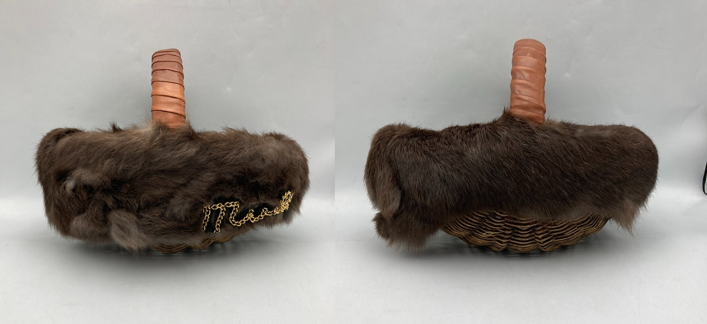 muveil ミュベール ラビットファー かごバッグ 中古 D4