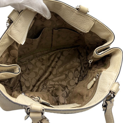 COACH コーチ レザー ハンドバッグ J043-5056 トート 鞄 ブランド かわいい レディース 本革 中古 W４
