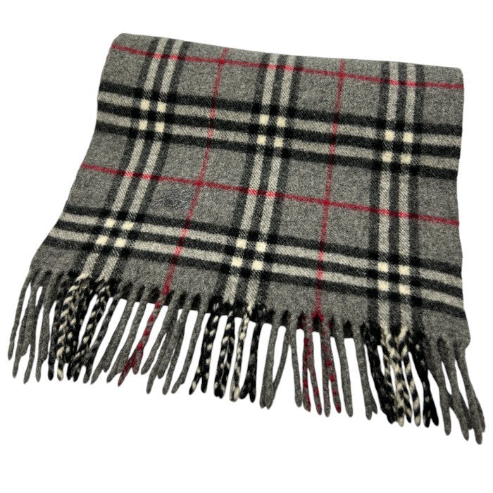 BURBERRY LONDON バーバリー ロンドン ノバチェック ラムウール 100％ マフラー ブランド レディース メンズ ストール 中古 W４