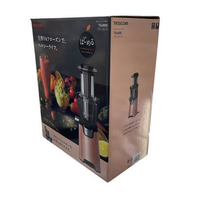 TESCOM スロージューサー ローズピンク TSJ800-P コールドプレス 圧搾 低速絞り フローズン デザート 食洗機 中古 R1
