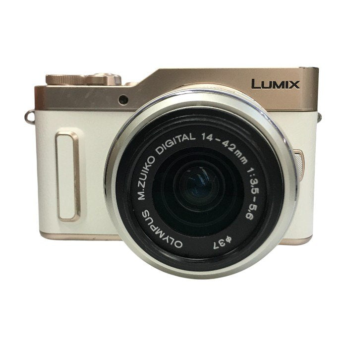 Panasonic パナソニック LUMIX デジタル一眼レフ カメラ ボディ ホワイト コンパクト 自分撮り microSD DC-GF10 中古 T1