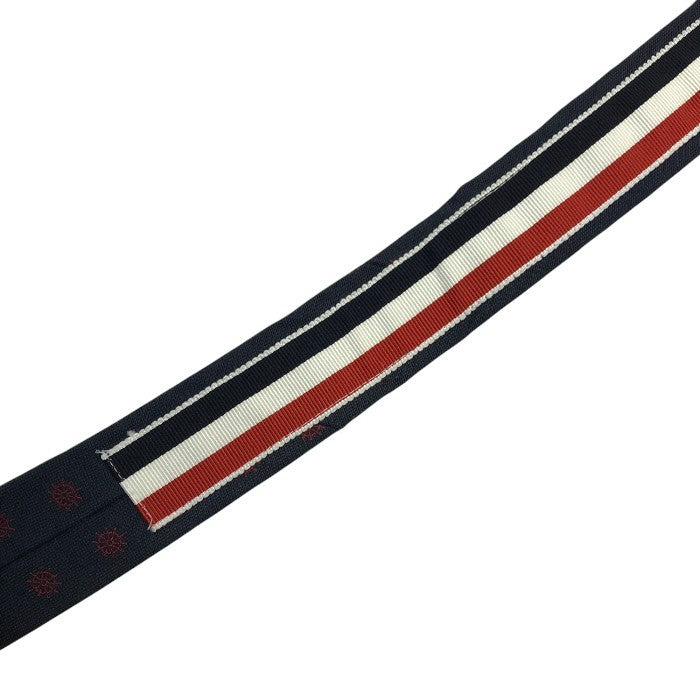THOM BROWNE トムブラウン ネクタイ メンズ シルク ナロータイ 舵輪 U.S.A ネイビー 中古 T1