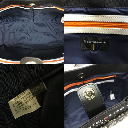 CASTELBAJAC カステルバジャック シテ ミニトートバッグ レディース 2way ショルダーバッグ 立体ロゴ シャイニー ブラック/ゴールド 089551 中古 T1