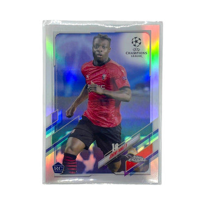TOPPS サッカーカード CHROME REFRACTOR JEREMY DOKU STADE RENNAIS #2 中古 IT1