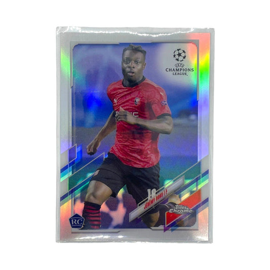 TOPPS サッカーカード CHROME REFRACTOR JEREMY DOKU STADE RENNAIS #2 中古 IT1