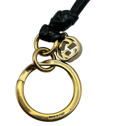 GUCCI グッチ インターロッキングG レザー キーリング 本革 ブランド メンズ レディース 中古 W４