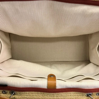 PORTER GIRL ポーター MARCHE SAC トートバッグ L レディース カゴバッグ 内生地ストライプ ベージュ/レッド 745-09325 中古 T1