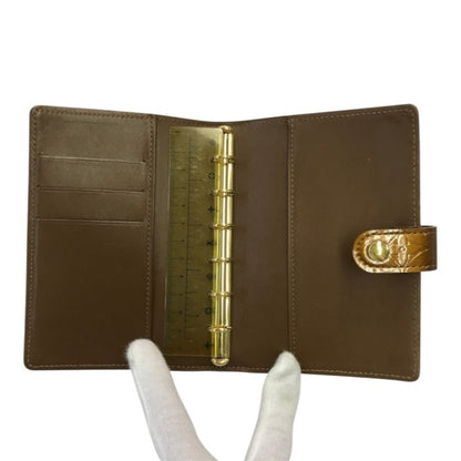 LOUIS VUITTON ルイヴィトン ヴェルニ アジェンダPM 手帳カバー ユニセックス エナメル システム手帳 ブラウン系 中古 T1