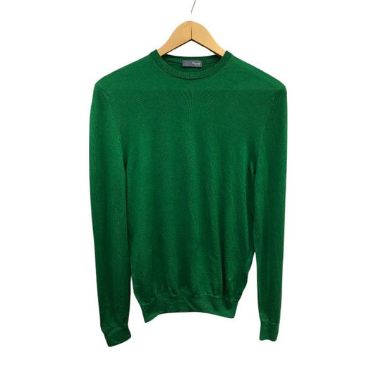 Drumohr ドモルア ニットトップス メンズ 秋冬 ラナメリノウール100％ グリーン Mサイズ 中古 M1