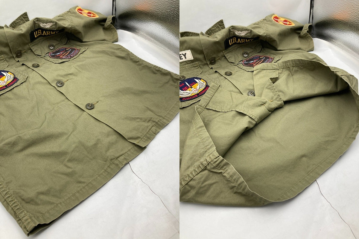 TOYS McCOY トイズマッコイ ワッペン ワークシャツ/ミリタリーシャツ 半袖 サイズ14 メンズ 中古 D4