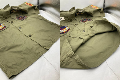 TOYS McCOY トイズマッコイ ワッペン ワークシャツ/ミリタリーシャツ 半袖 サイズ14 メンズ 中古 D4