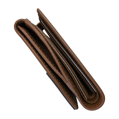 GUCCI グッチ 財布 レディース GGキャンバス レザー 二つ折り インターロッキング ブラウン/ベージュ 181594 0959 中古 T1