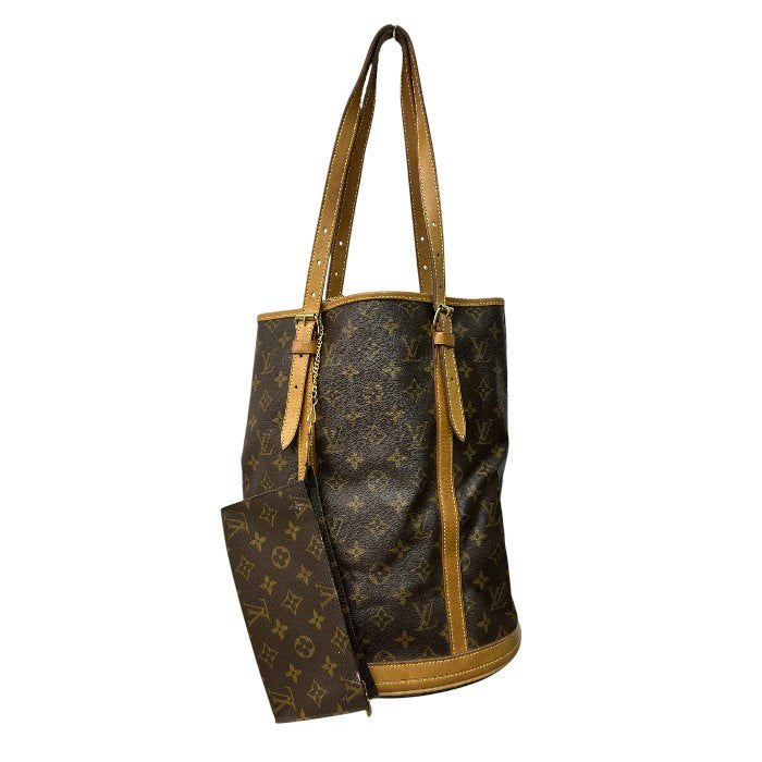 LOUIS VUITTON ルイヴィトン モノグラム バケットGM M42236 ブランド レディース ポーチ付き 鞄 中古 W1