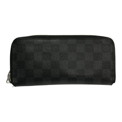 LOUIS VUITTON ルイヴィトン ダミエ グラフィット ジッピーウォレット・ヴェルティカル 長財布 メンズ ラウンドファスナー ジップ グレー N63095 中古 T1