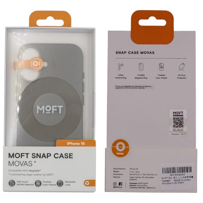MOFT SNAP CASE MOVAS iPhone16専用 レザー調ケース 中古 a1
