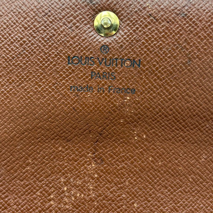 LOUIS VUITTON ルイヴィトン モノグラム ポルトモネクレディ 長財布 M61725 ブランド レディース メンズ 小銭入れ カード入れ 中古 Ｗ４