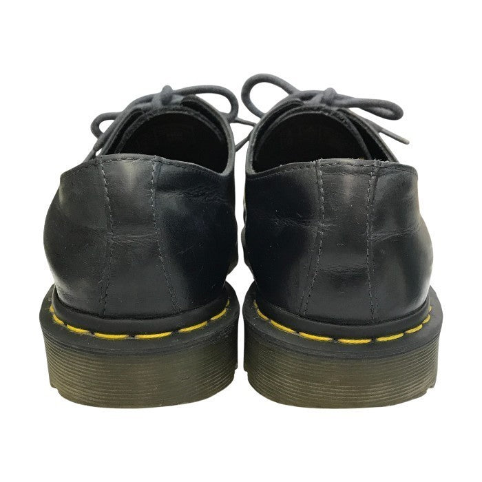 Dr.Martens ドクターマーチン 3ホール シューズ メンズ レザー ローカット イエローステッチ ブラック UK8 23775 中古 T1