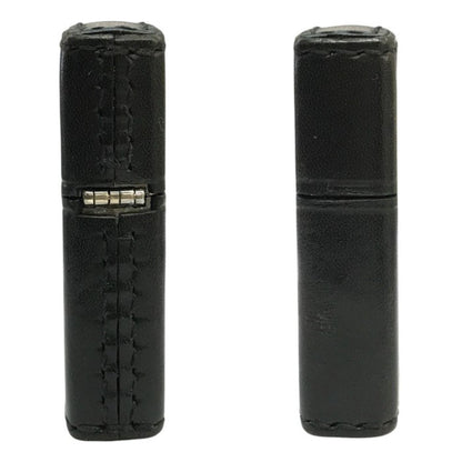 ZIPPO ジッポー 革巻き オイルライター レザー ブラック ロゴ シンプル コレクション 中古 T1