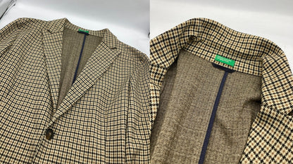 UNITED COLORS OF BENETTON ベネトン ガンクラブチェック セットアップ サイズXL メンズ 中古 D4