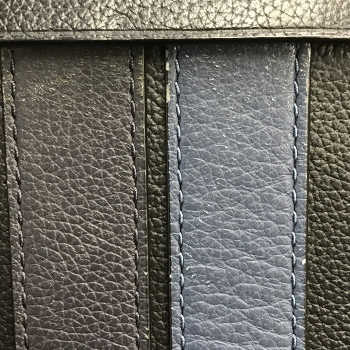 COACH コーチ セカンドバッグ ユニセックス レザー クラッチバッグ ストライプ ブラック F31514 中古 T1