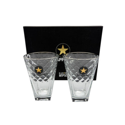 SAPPORO サッポロ生ビール 黒ラベル ペアグラス 酒器 タンブラー アルコール 食器 ビール 酒 中古 W1