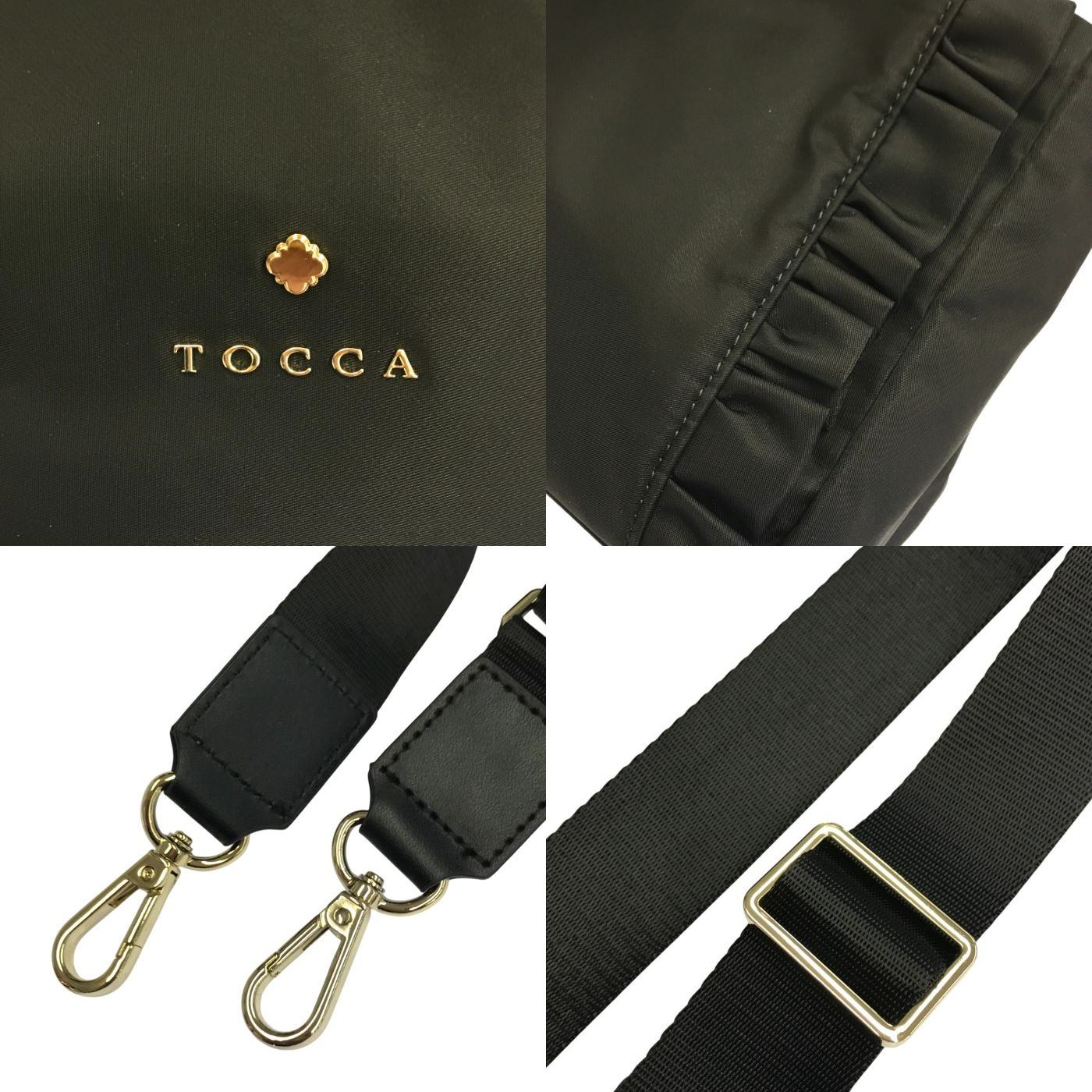 TOCCA トッカ TRIM WAVES POCHETTE ショルダーバッグ レディース フリル 斜め掛け 軽量 ポシェット ブラック 中古 T1