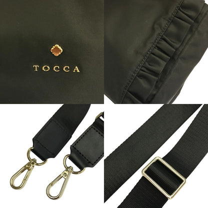 TOCCA トッカ TRIM WAVES POCHETTE ショルダーバッグ レディース フリル 斜め掛け 軽量 ポシェット ブラック 中古 T1
