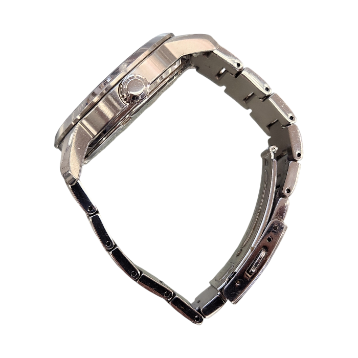 SEIKO セイコー 腕時計 メンズ ソーラー クォーツ デイデイト 日付 曜日 シルバー/ブラック V158-0AM0 中古 T1