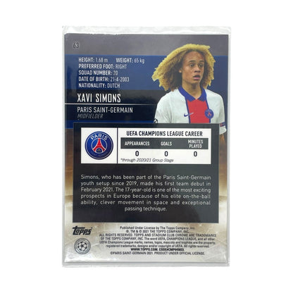 TOPPS サッカーカード STADIUM CLUB CHROME XAVI SIMONS PARIS SAINT GERMAIN #63 中古 IT1