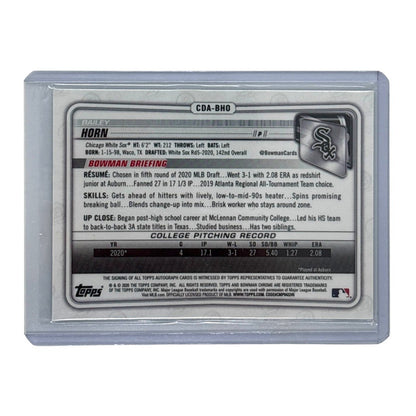 TOPPS MLBカード BOWMAN CHROME 1ST BAILEY HORN CHICAGO WHITE SOX /99 #CDA-BHO 中古 IT1
