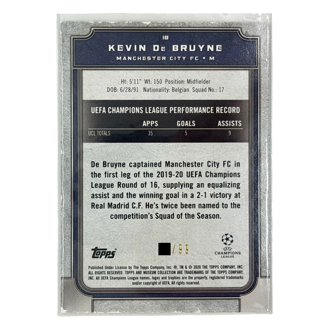 TOPPS サッカーカード MUSEUM COLLECTION KEVIN DE BRUYNE MANCHESTER CITY /99 #18 中古 IT1