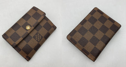LOUIS VUITTON ルイヴィトン ダミエ エベヌ ラドロー コインケース ブラウン N62925 中古 D4