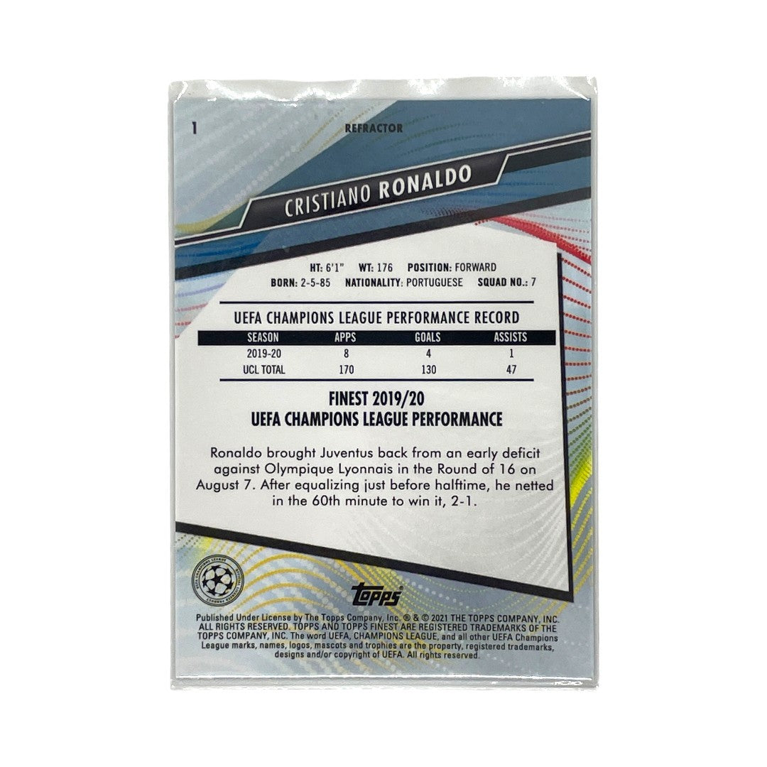 TOPPS サッカーカード FINEST REFRACTOR CRISTIANO RONALDO JUVENTUS #1 中古 IT1
