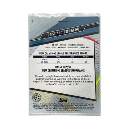 TOPPS サッカーカード FINEST REFRACTOR CRISTIANO RONALDO JUVENTUS #1 中古 IT1
