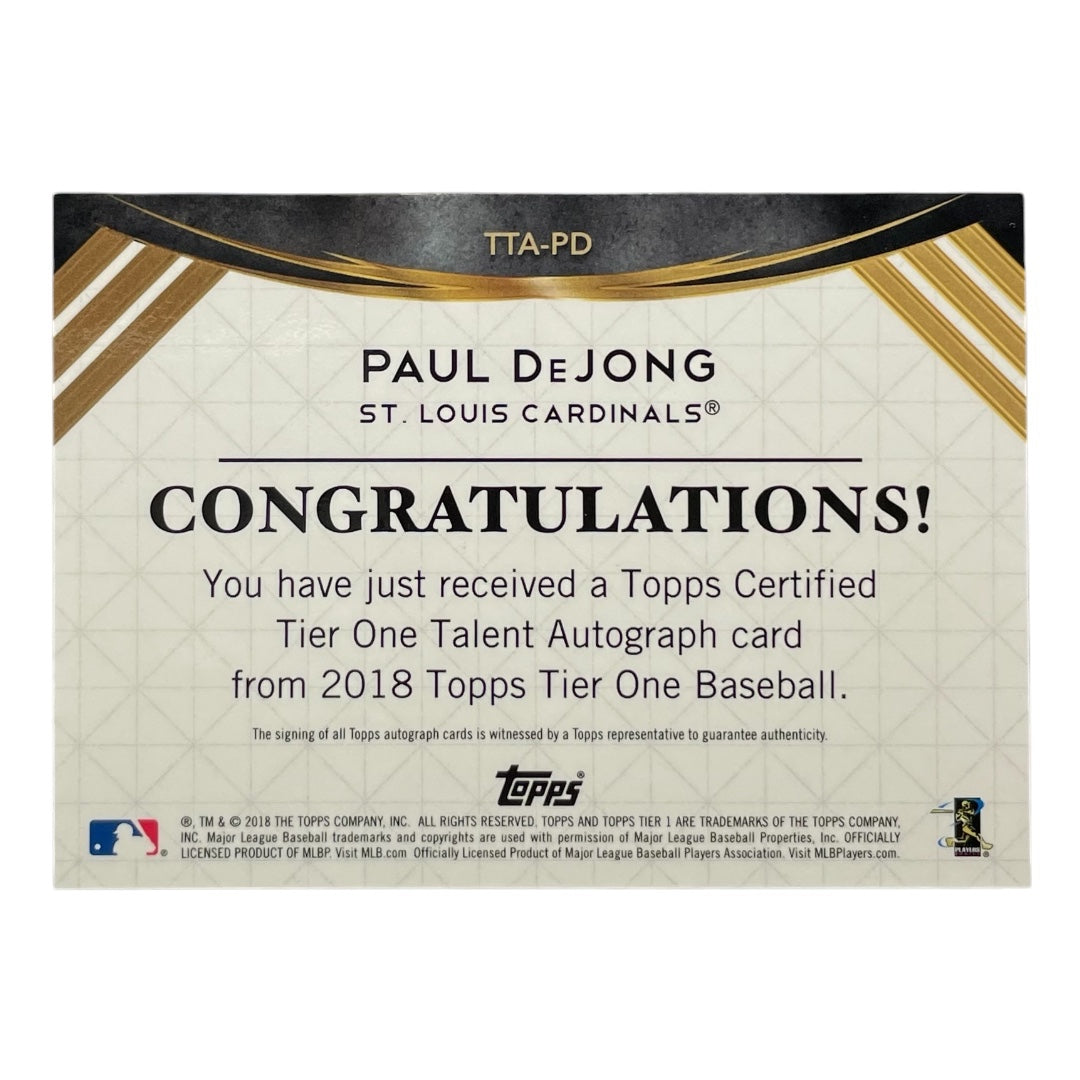 TOPPS MLBカード TIER 1 PAUL DEJONG ST. LOUIS CARDINALS /295 #TTA-PD 中古 IT2