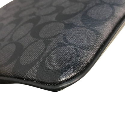 COACH コーチ クラッチバッグ メンズ PVCシグネチャー セカンドバッグ カード収納 ブラック F25520 中古 T1