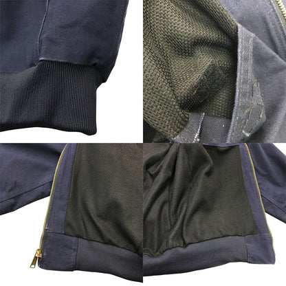 Carhartt カーハート アクティブジャケット メンズ コットン フルジップ フード ブルゾン ネイビー USA製 Lサイズ J131 DNY 中古 T1