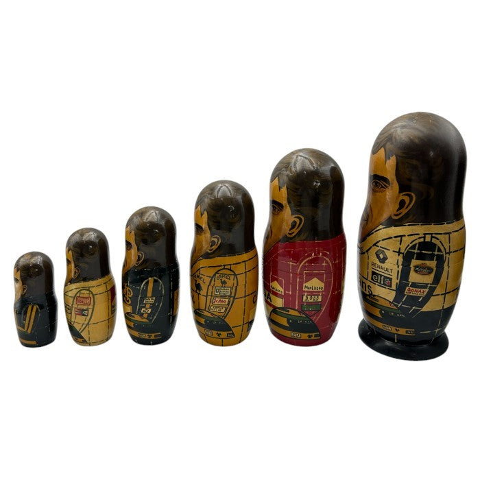 アイルトン・セナ マトリョーシカ 置物 インテリア レーシングドライバー F1 グッズ 中古 W４